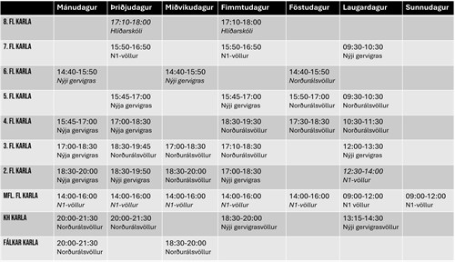 KK - Vetrartafla - Nýtt